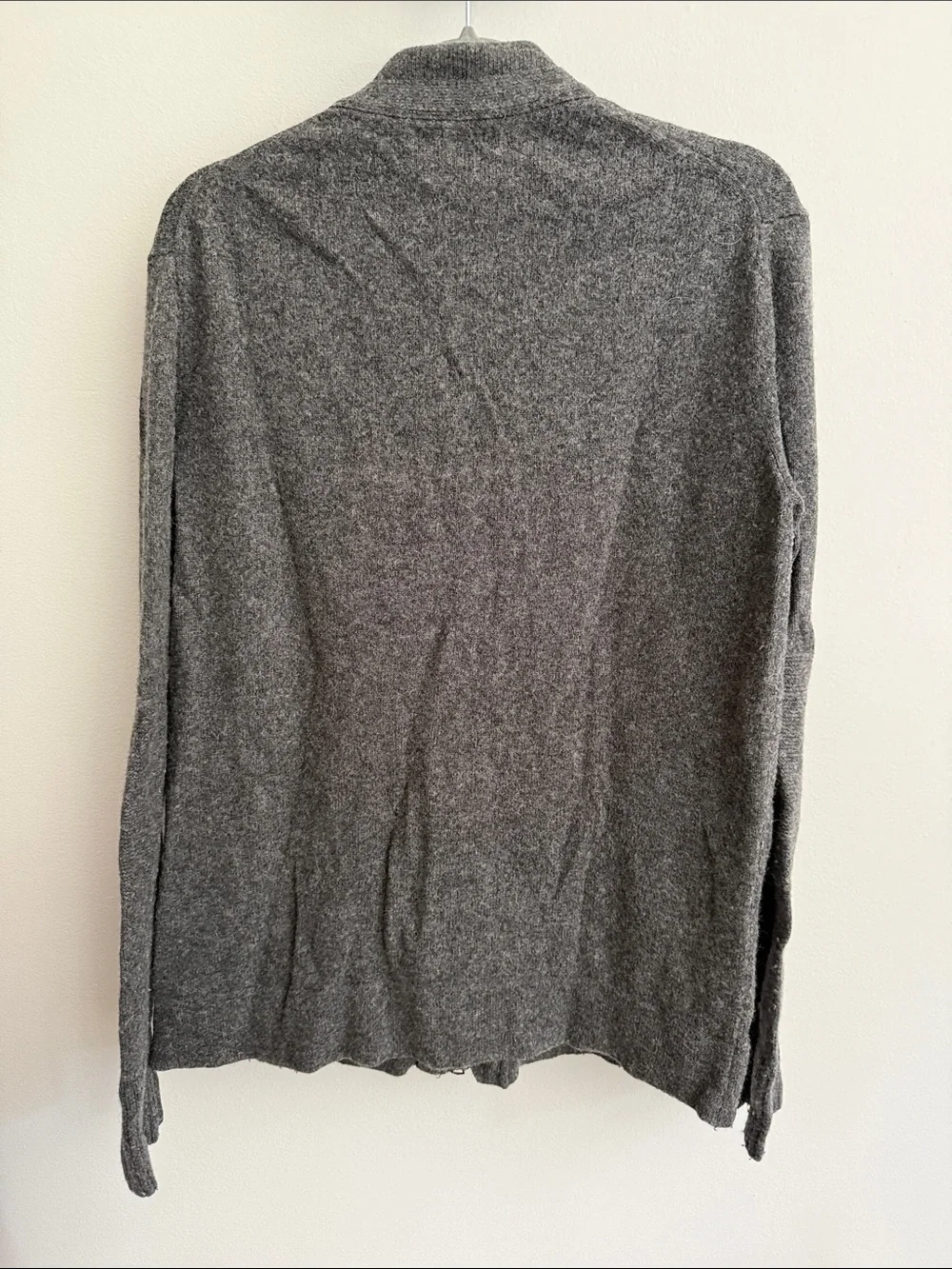 Banana Republic Dark Gray Wool-Blend Zip Sweater